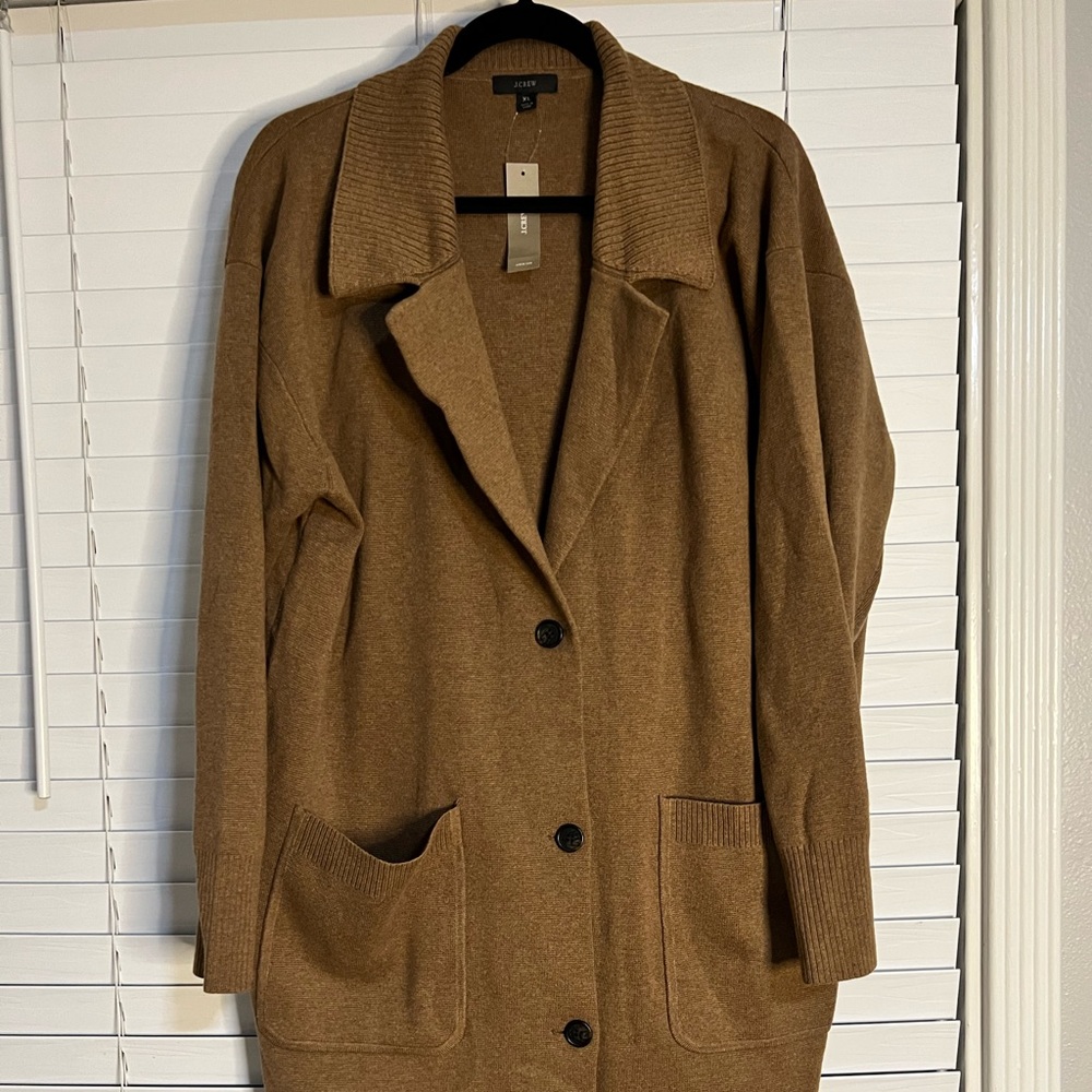 Sold out JCrew Collared sweater-jacket Size XL